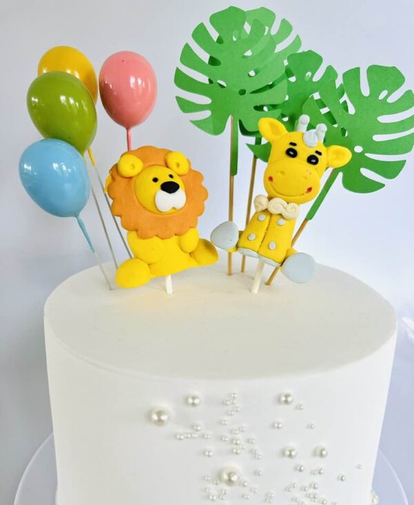 Jungle Taart Topper | Verjaardag decoratie | Dieren - Afbeelding 2