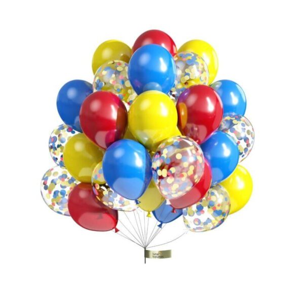 50 Stuks Paw Pall Latex Ballonnen Rood Blauw Geel
