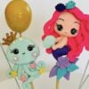 Zeemeermin Taart Topper | Cake decoratie Meisje Mermaid - Afbeelding 3