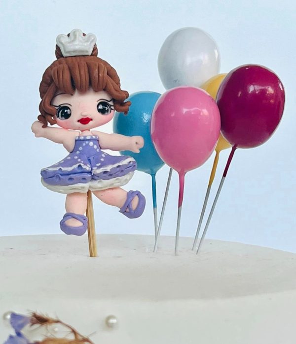 Ballerina Taarttopper Paars Ballet Danseres