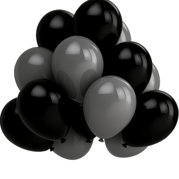 Latex Ballonnen Grijs Zwart Helium